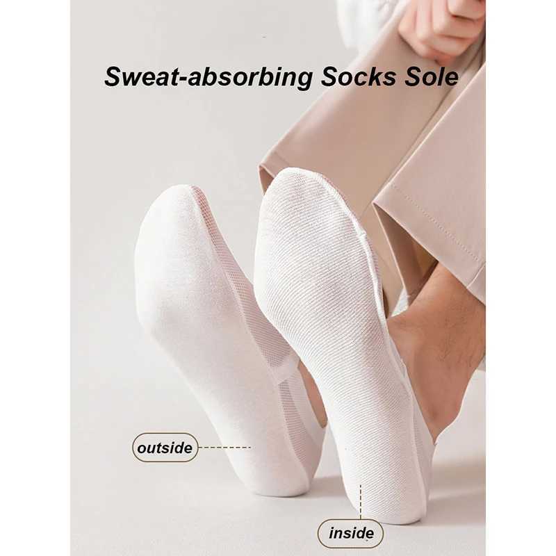 3 pairs/batch mens boat socks fashionable summer thin invisible socks breathable soft casual socks high-quality elastic mesh socks W240905