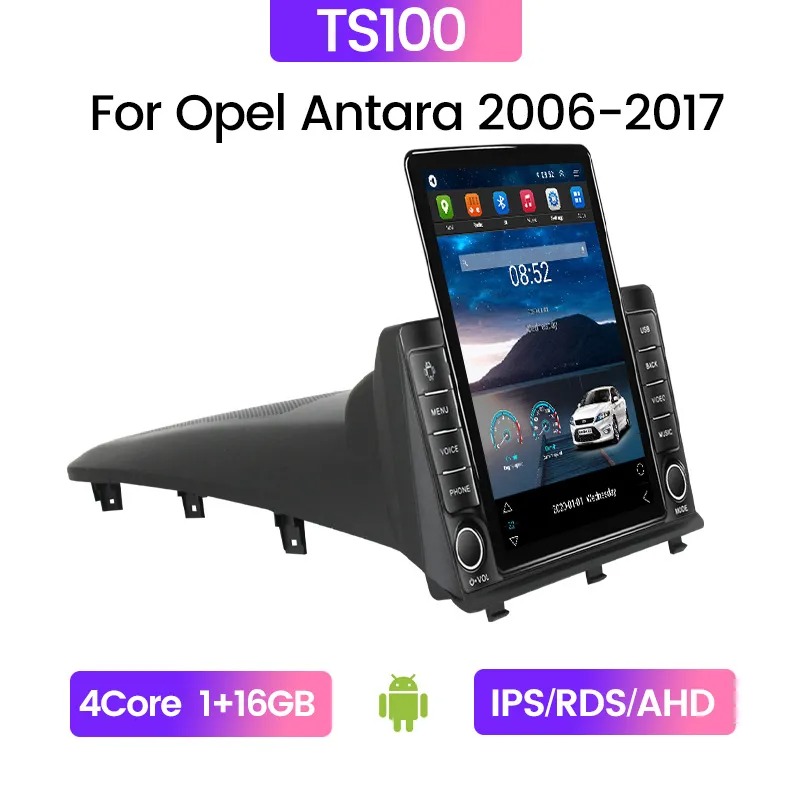Car Video Multimedia Stereo Player Carplay Android 13 for Opel Antara 1 2006-2017 Tesla Style Navigation GPS Radio 2din BT