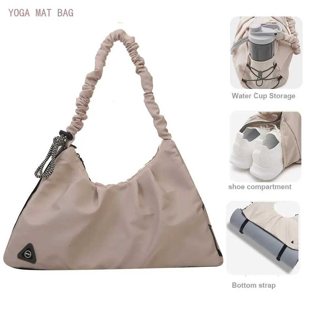 Large capacity yoga bag multifunctional waterproof fitness handbag folding design sports bag outdoor leisure sports bag W240906