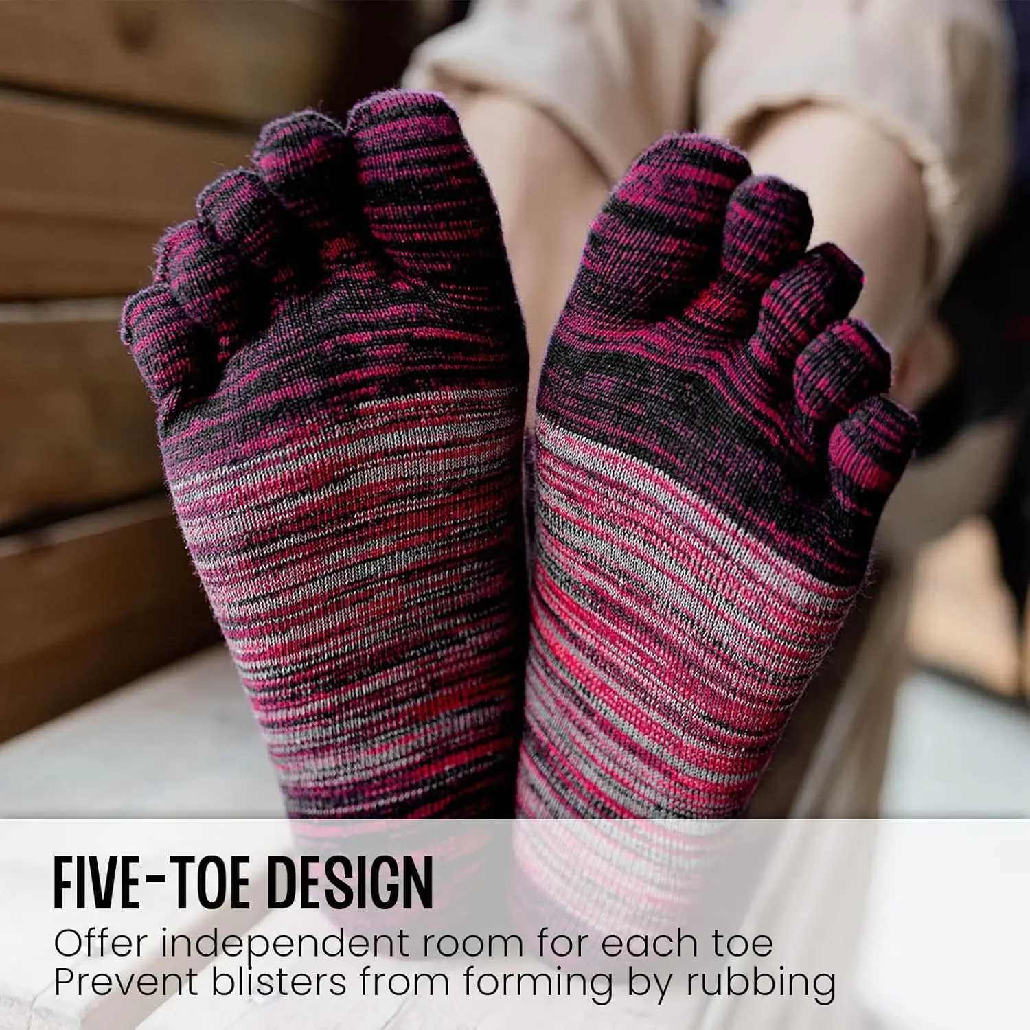 5 pairs of toe sports socks mens mesh business sweat absorption shallow mouth striped fitness travel 5 finger socks anti slip exercise W240905
