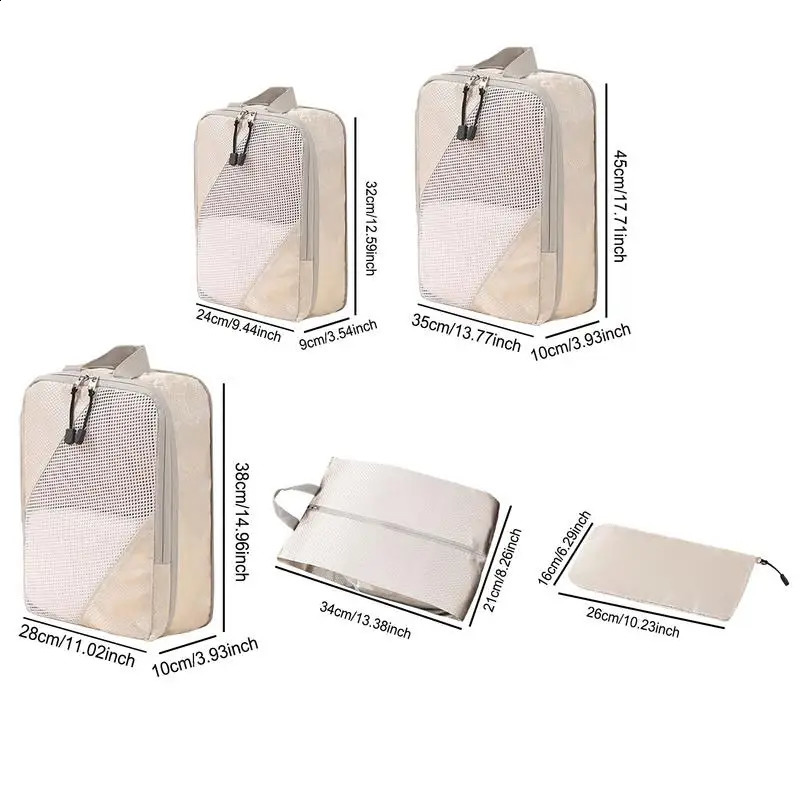 Travel storage bag compressible packaging cube foldable travel suitcase handbag essentials luggage manager 240906