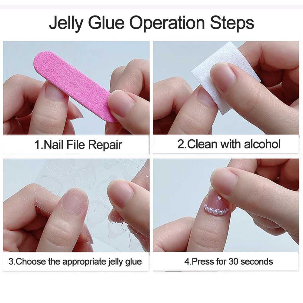 24 pieces/box Pink Bow Fake Nail Love Color Diamond Handmade Nail Set Press French V-shaped DIY Nail Art Decoration W240905