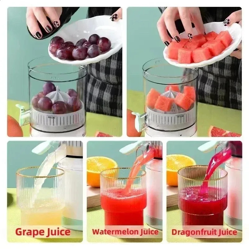 Portable Electric Juicer USB Charging Orange Lemon Fruit Blender Mini Household Juice Squeezer Mixer Citrus Juicer for Travel 240904
