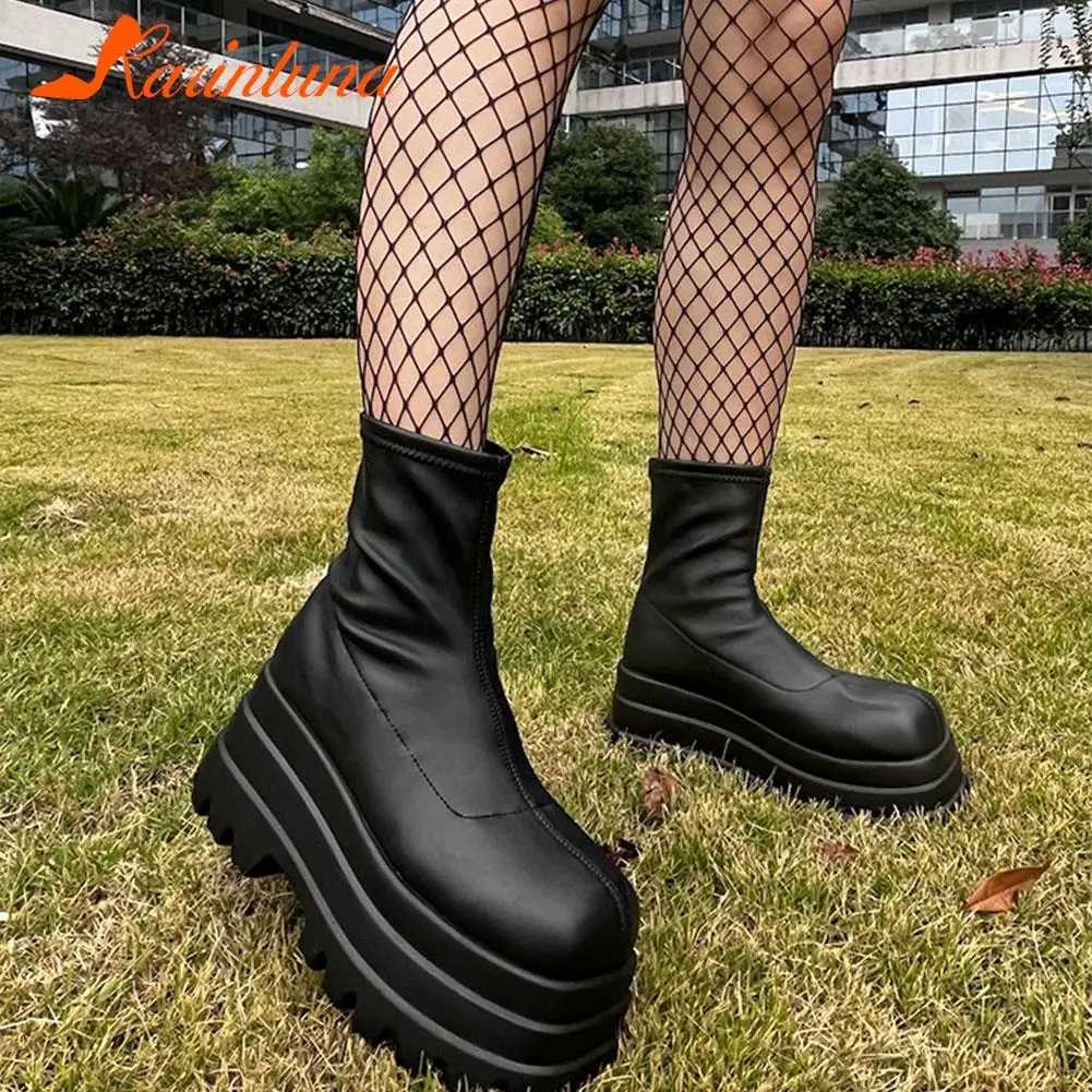 Womens Ankle Boots Gothic Cool Womens Three Bottom Boots 2023 New Street Womens Platform Sandals Large Size 42 CL240906