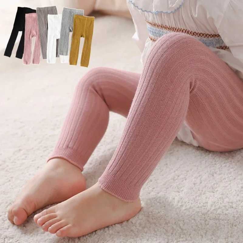 Spring Autumn Baby Pants Girls Leggings Pantyhose Cotton Ribbed Pants Kids Children School Uniform Leggings Tights for Girl Boys Y240906
