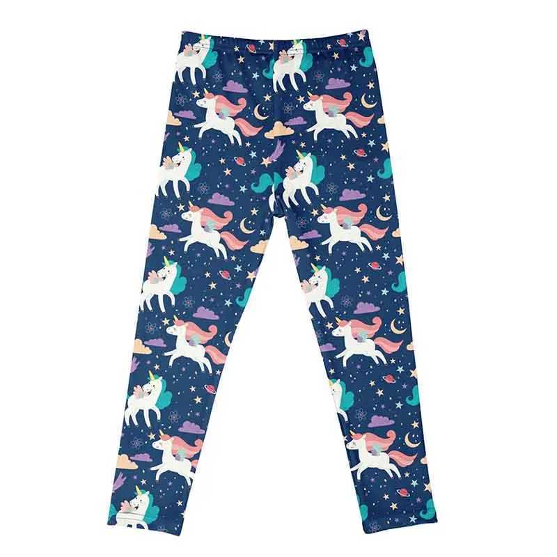 Kids Girls Leggings Casual Soft Comfortable Milk Silk Pants for Baby Girls Cartoon Printing Sports Pants Children Clohing 4-12Y Y240906