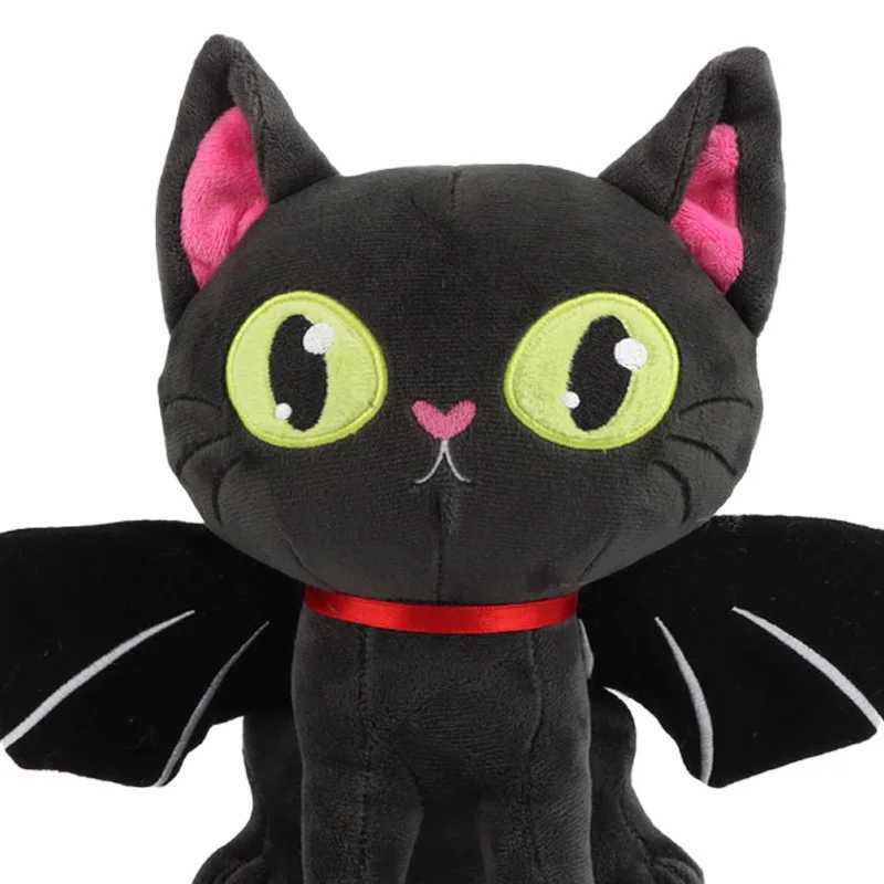 28cm Halloween Black Cat Plush Toy Halloween Black Cat Plush Toy Life Plush Cat Stuffed Animal Toy Halloween Decoration W240821