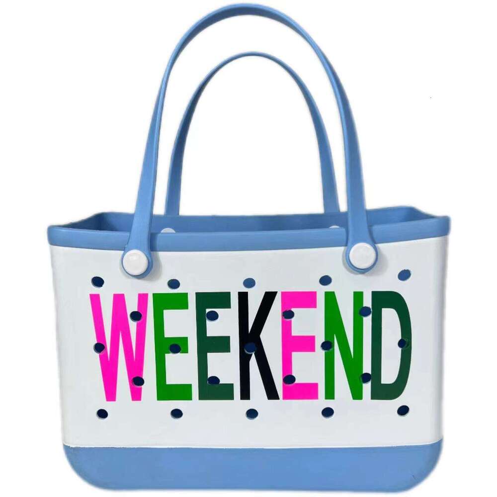 New Hollween Bogg Bags XL Silicone Printed EVA Beach Travel Storage Multi-Color Totes Outdoor Hole Eva Plastic Rubber Bags Shopping Baskets 0906