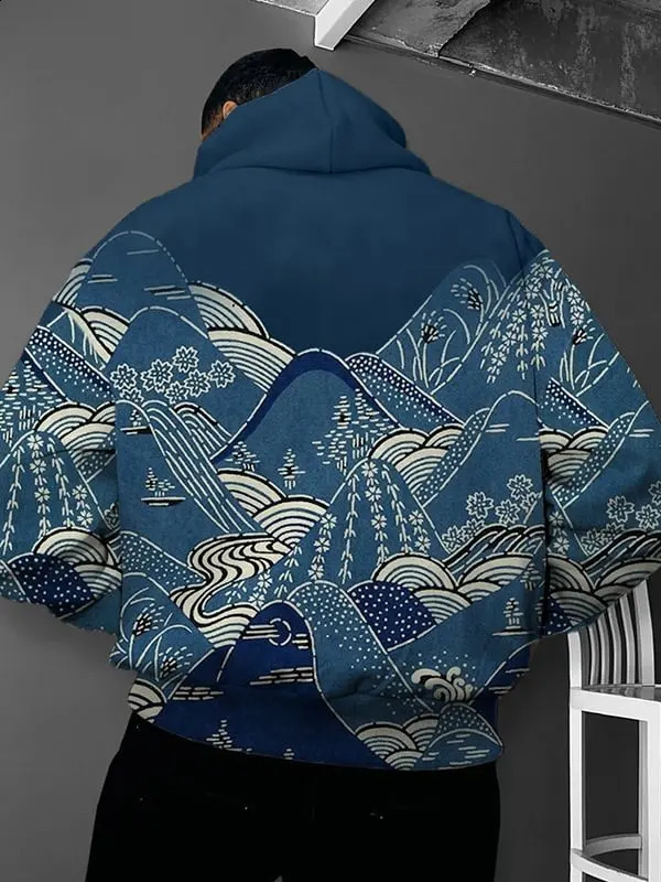 Autumn/Winter American Retro Mens Hoodie Fashion Casual Sports Daily Sweatshirt Hoodie Pattern Autumn/Winter 240904