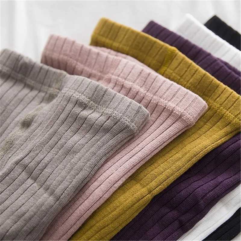 Solid Kids Girls Leggings Cotton Knit Leggings for Girls Casual Childrens Girl Summer Pantyhose Summer Spring Y240906