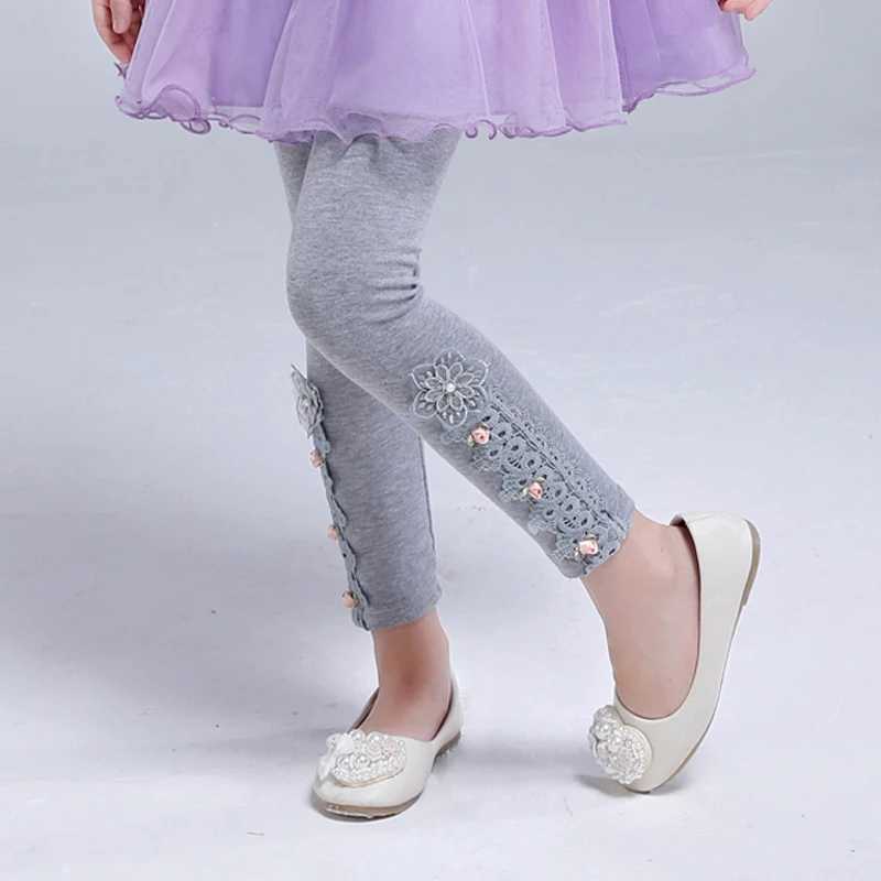 Spring Girls Leggings Cotton Trousers Fille Kids Pants Girls Pants Skinny Print Cartoon Pattern Children Leggings Trousers Y240906