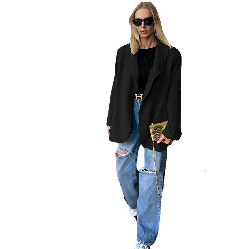 2024 autumn new fashion long women's clothing casual temperament commuting small suit for women