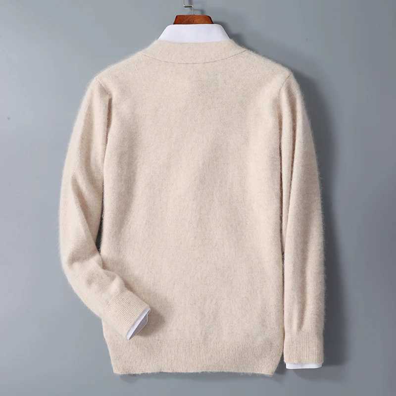 Mens V Neck Solid Button Casual Full China Cashmere Cardigan Mans DBR102 Panic Buying Knitted Sweater Man Y240906
