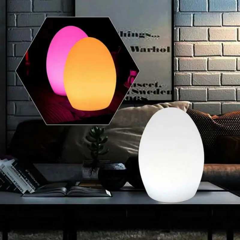 LED night light USB charging egg shaped RGB Pat light baby feeding sleep eye protection light outdoor bar table light W240816