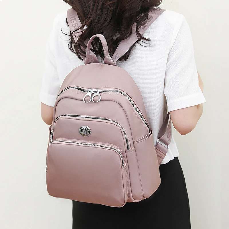 Fashionable womens backpack girl nylon travel Knapsack daily bag Rucksack youth school Mochila Feminina 240906