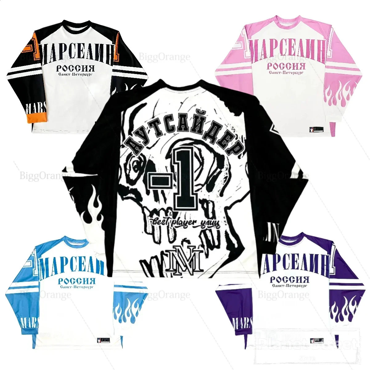 Y2K Gothic fashion hiphop trend Sprots Kawaii long sleeved Tshirt street casual loose baseball top 240902
