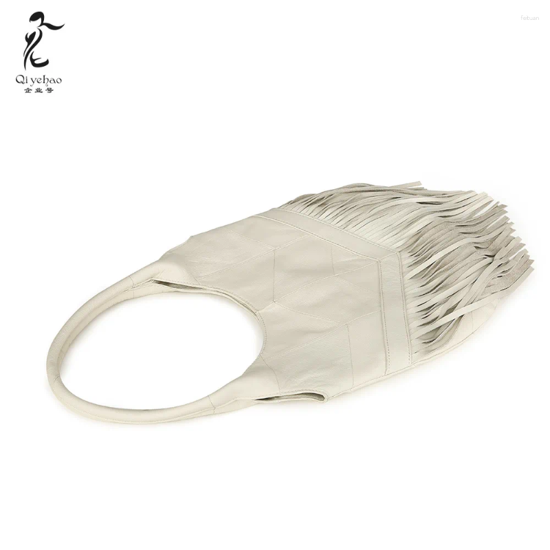 Shoulder Bags 2024 Leather Women's Handbag First Layer Cowhide New Casual Tassel Bag A Generation Of Hair