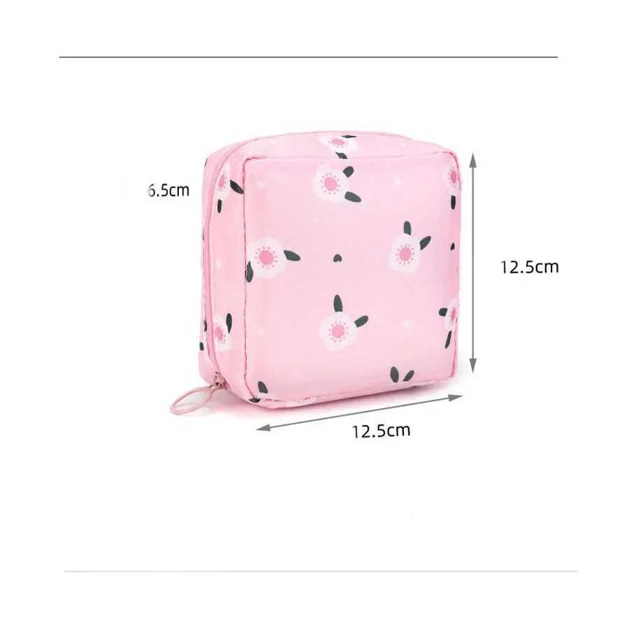 1 cute sanitary pad storage bag sanitary bag wallet replacement coin clip headphone case credit card holder makeup organizer W240905
