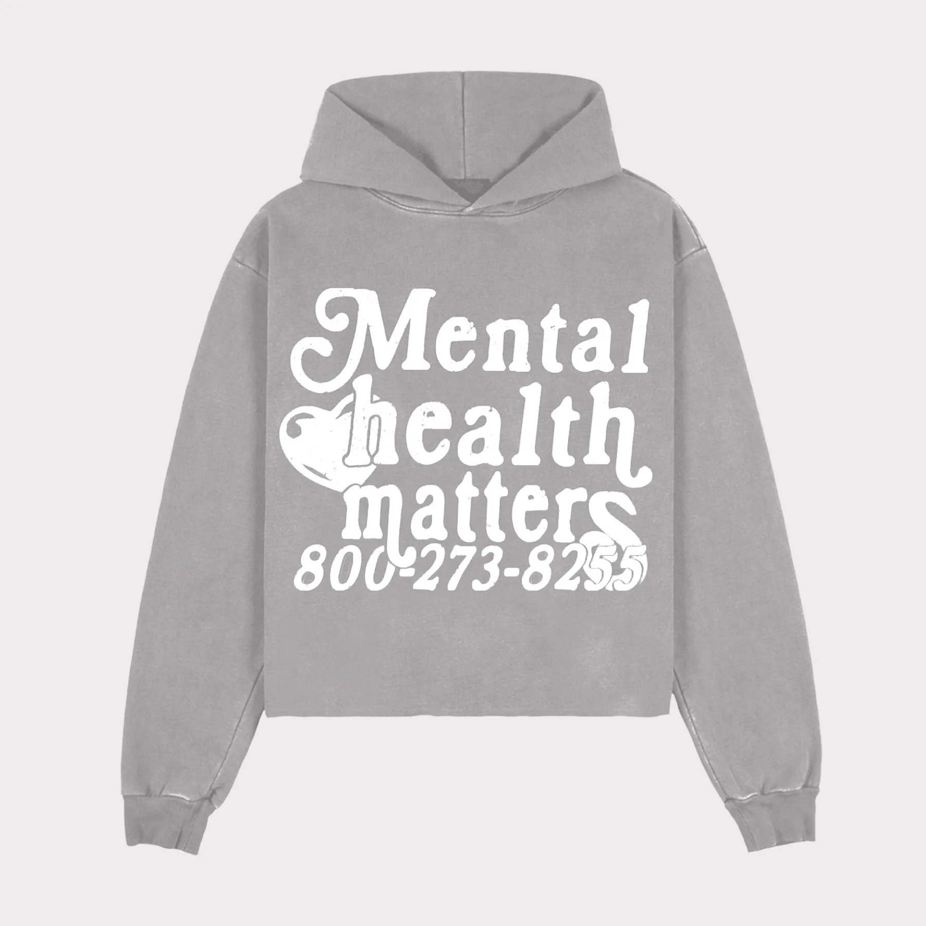 Men's Hoodies Retro Street Mental Health Matters Hoodie And Women's Long-sleeved Casual Loose Couple's Clothing Sweatshirts