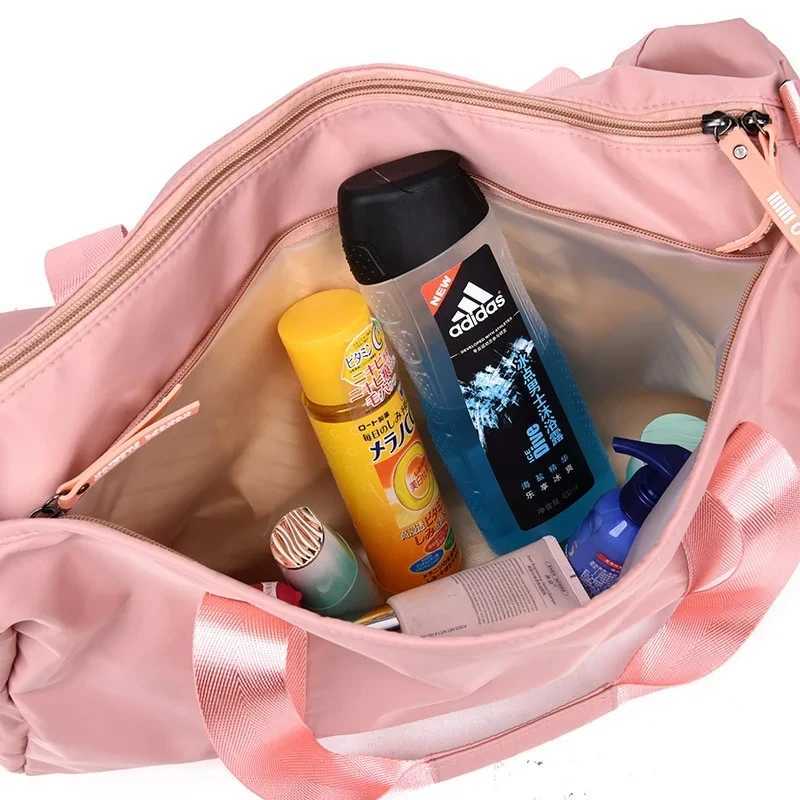 Waterproof black womens fitness bag shoe company sports bag fitness training yoga Sac De Sport W240906