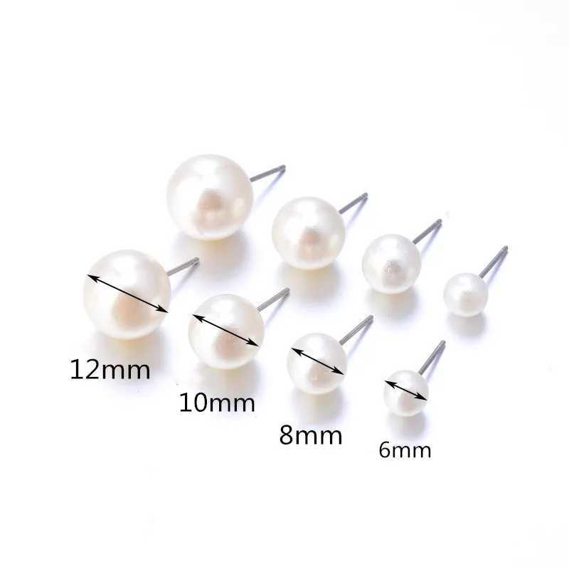 12 pairs of white simulated pearl earrings set suitable for womens jewelry large and small ball earrings Bijouteria Brincos Bijoux W241023