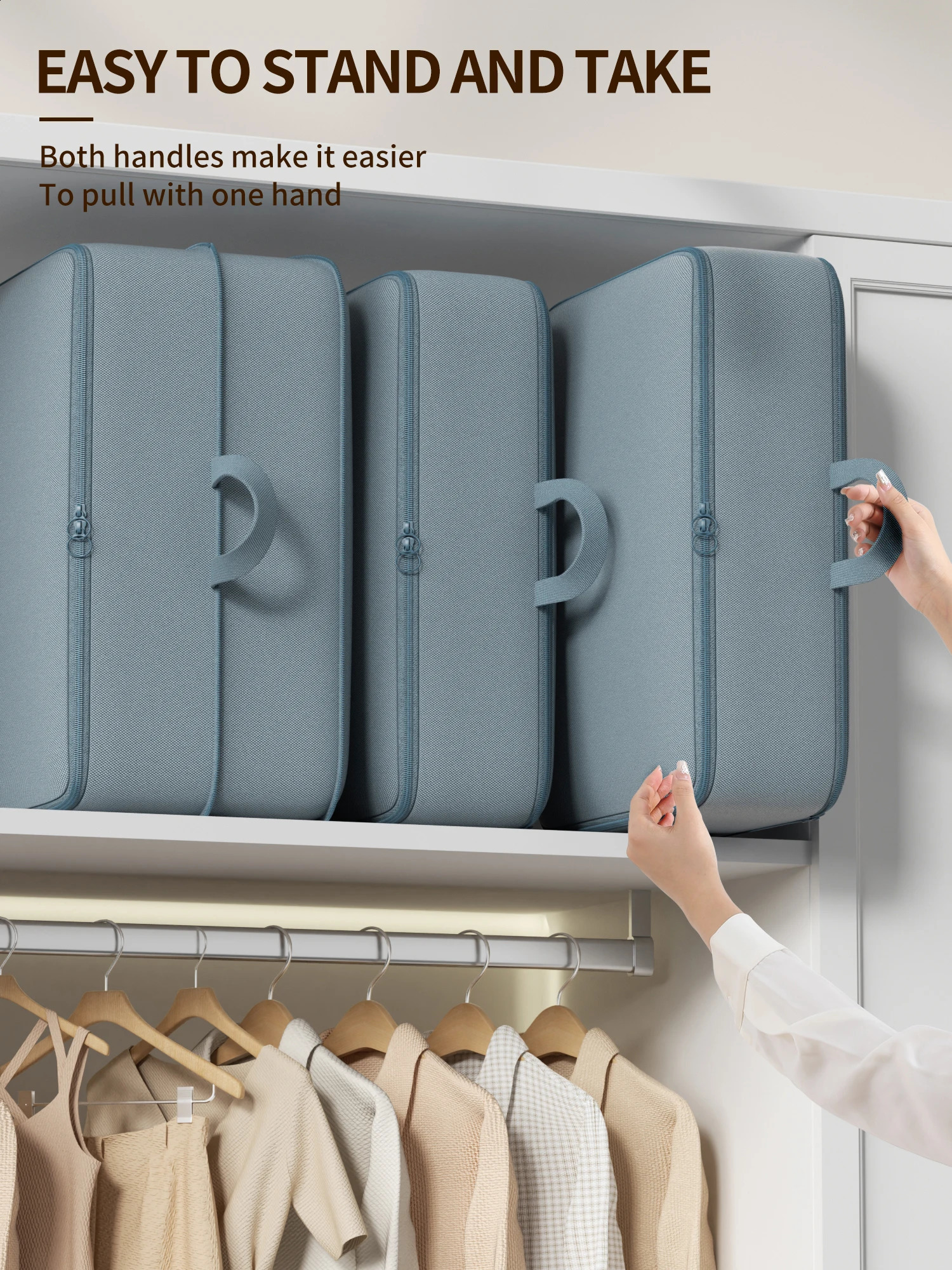 Compression down jacket quilt storage bag Large capacity closet organizer Super space saving selfcompression 240906