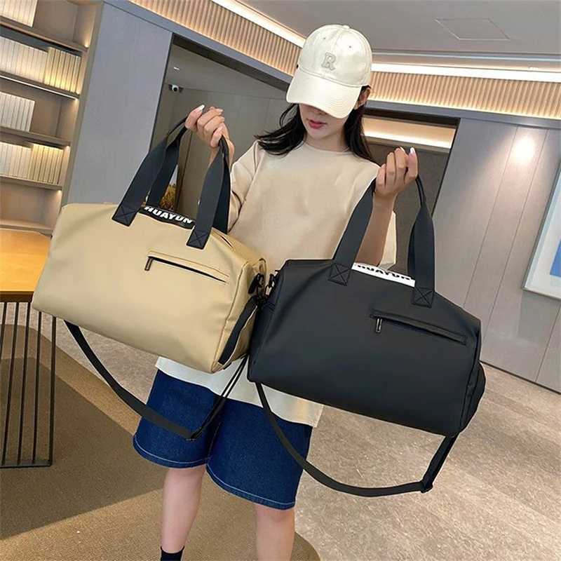 Large capacity yoga fitness bag waterproof womens swimming outdoor sports bag multifunctional manual travel luggage weekend bag W240906