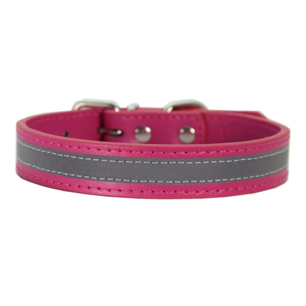 halloween Pet supplies reflective strap Pet dress up at night reflective anti-lost leather luminous collar Luminous Reflective