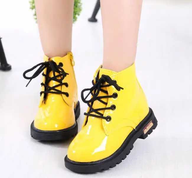 Winter Children Shoes PU Leather Waterproof new Boots Kids Snow Boots Plus velvet to keep warm Girls Boys Rubber boots Fashion M240906