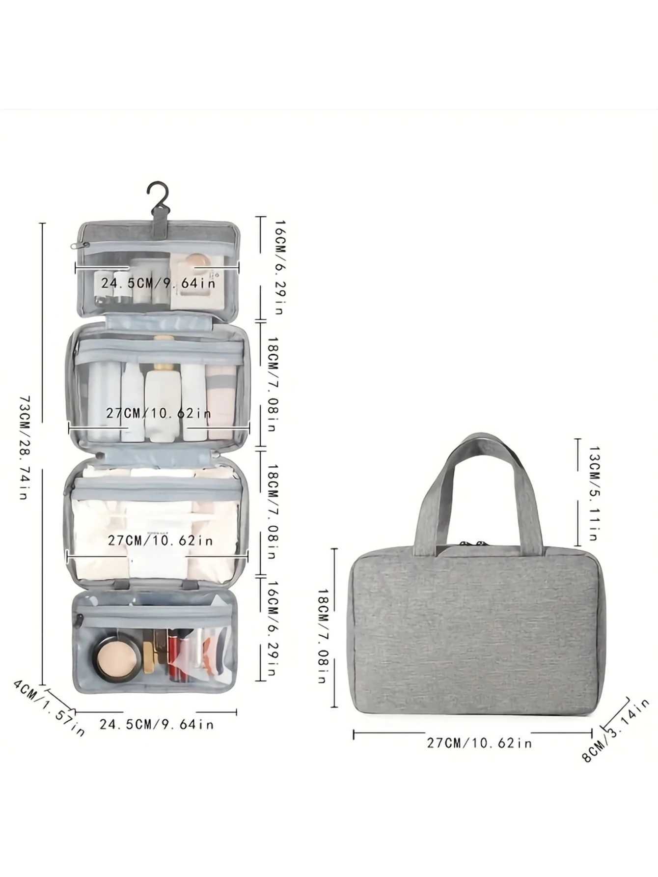 1 multifunctional folding wet dry separation toilet bag storage bag cosmetic bag suitable for women and girls traveling W240905
