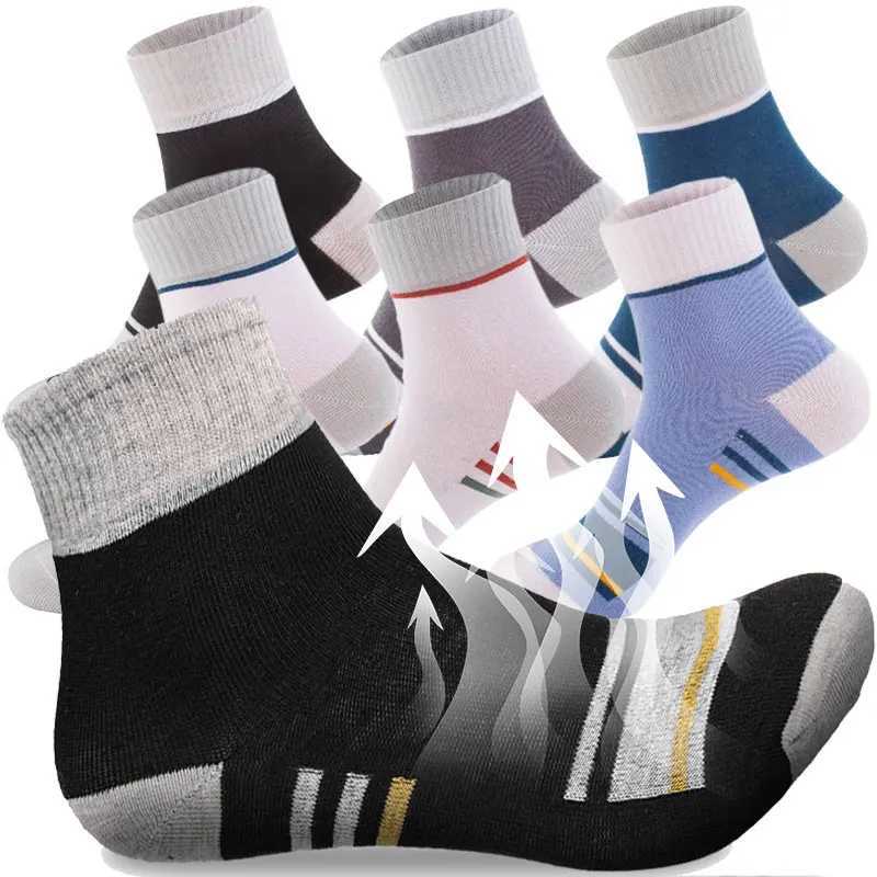 5Pairs High Quality Lot Man Socks Casual Breathable Socks Men Cotton Socks Run Sports Socks Men Gift Sokken Large Size38-43 Y240906