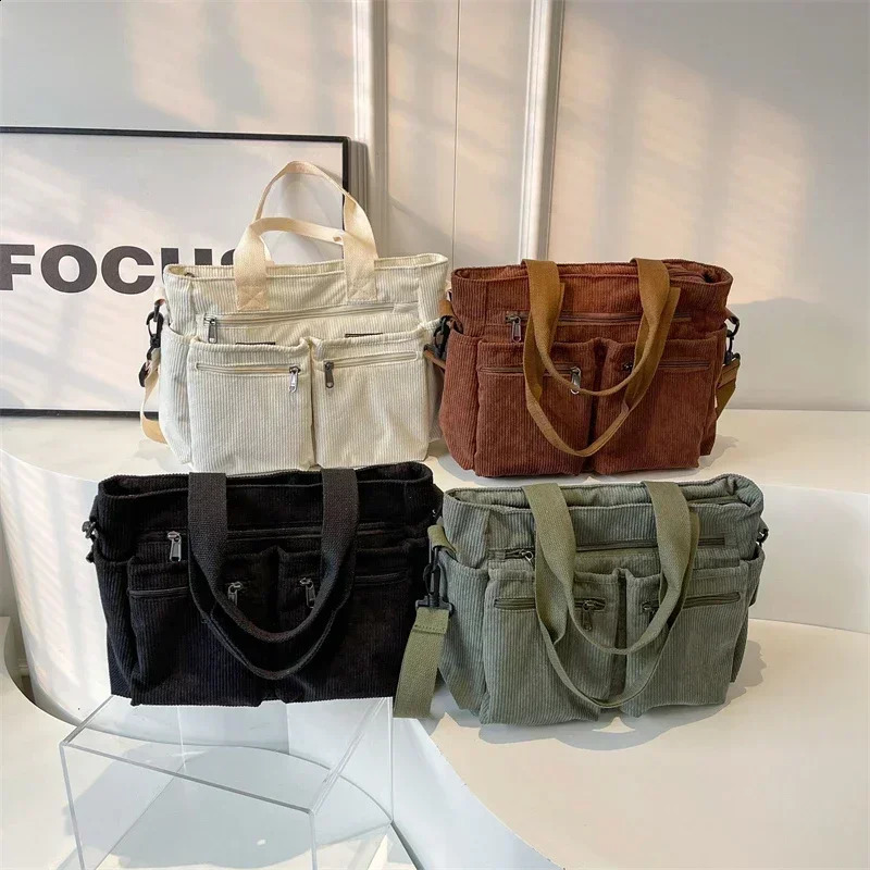 NEW Large Capacity Corduroy Zipper Ladies Fashion Tote High Quality Classics Shoulder Bags on Sale Bolso Mujer zhanyishengli