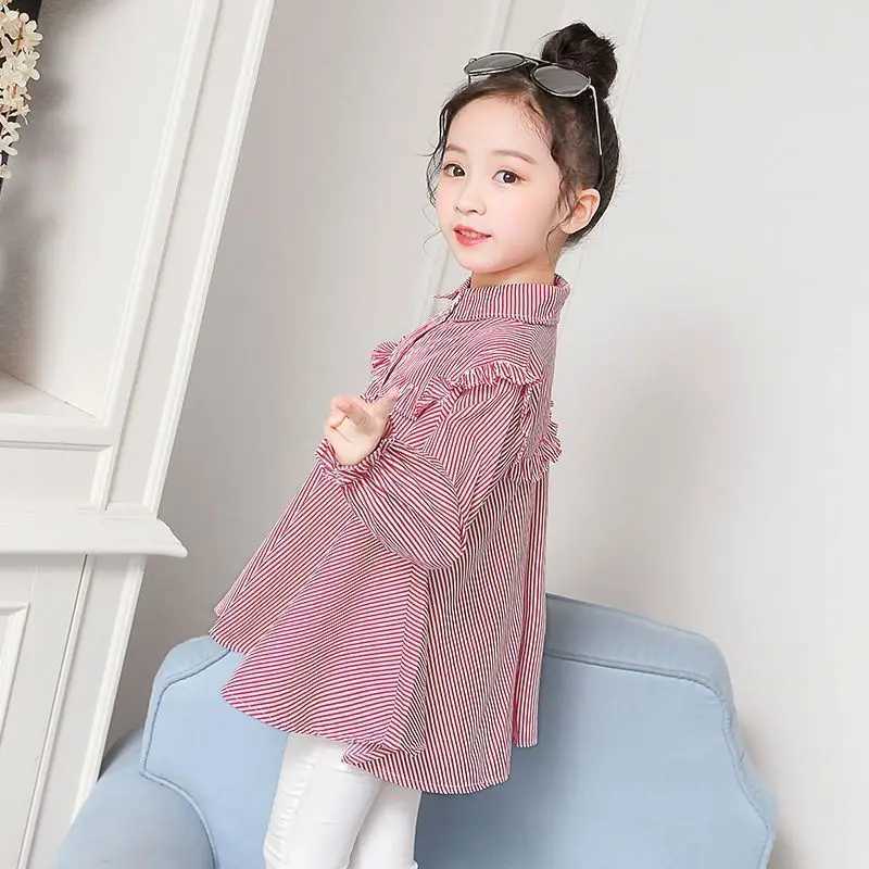 Kids Girls Shirt Tops Clothes Children Baby Girls Korean Fashion Cotton Top T-shirt Clothing Blouse Infant Shirts Chemise Q536 Y240906