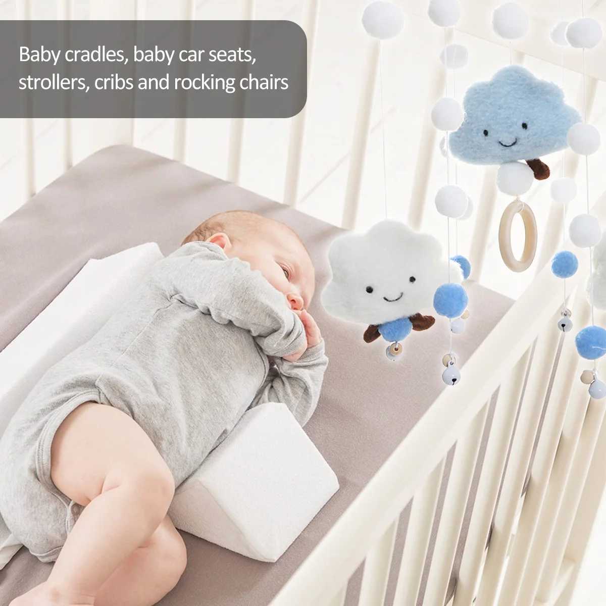 Baby Bell Toy Bracket 0-12 Months Bed Bell Hanger Wooden Mobile Baby Bedside Table Mobile Arm Indoor Decoration Hanger W240815
