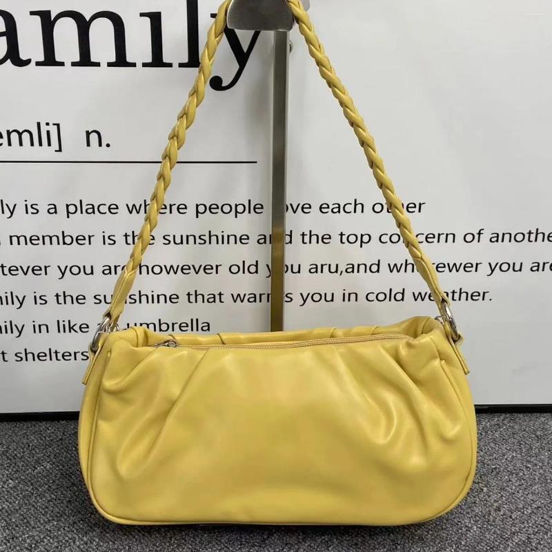 2025 NEW Drawstring Niche Design For Women's Handbags Ins Chain Pleated Cloud Underarm Bag High-end Single Shoulder Crossbody zhanyishengli