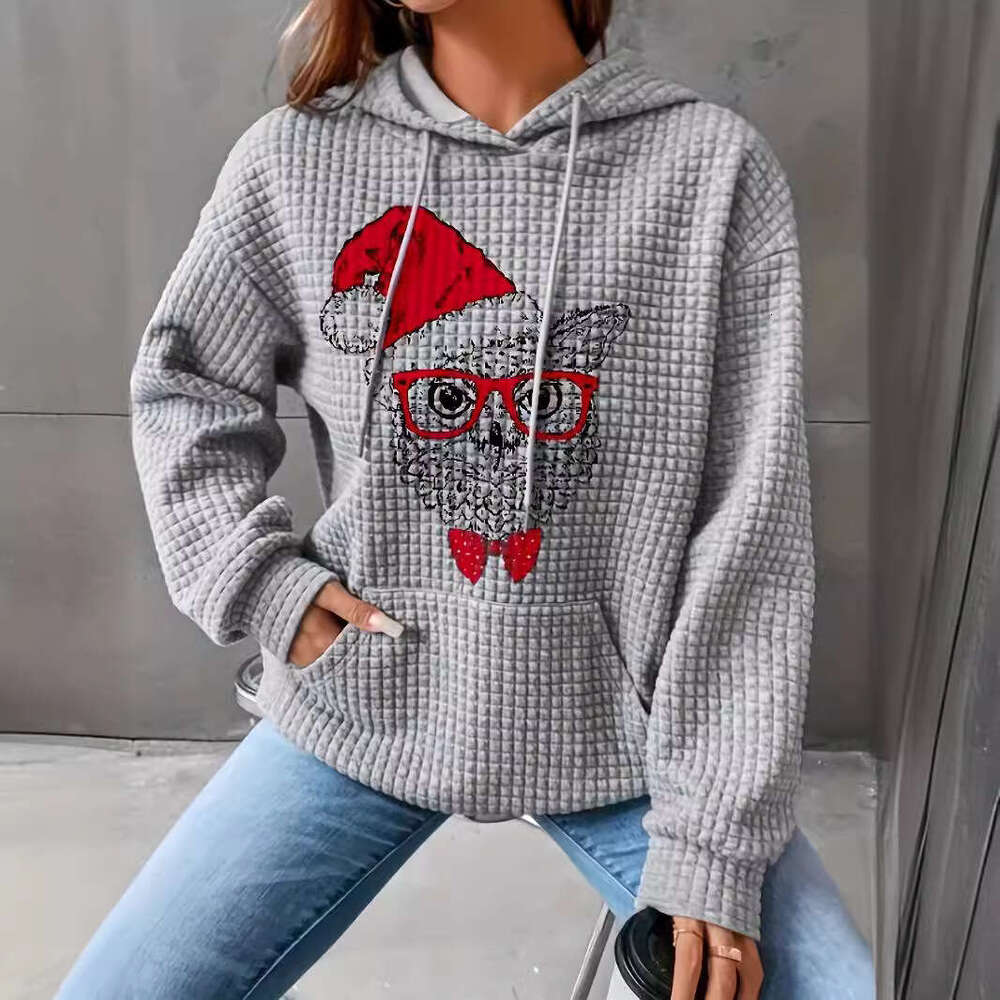 2024 Autumn/Winter Women's New Small Style Loose Long Sleeve Printed Hoodie