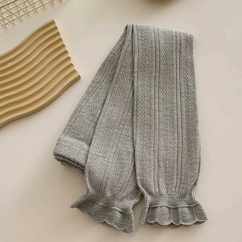 Warm Girls Leggings Solid Color Cotton Baby Leggings Lace Flower Skinny Pants Girl Pants Kids Children Trousers 1-8 Years Y240906