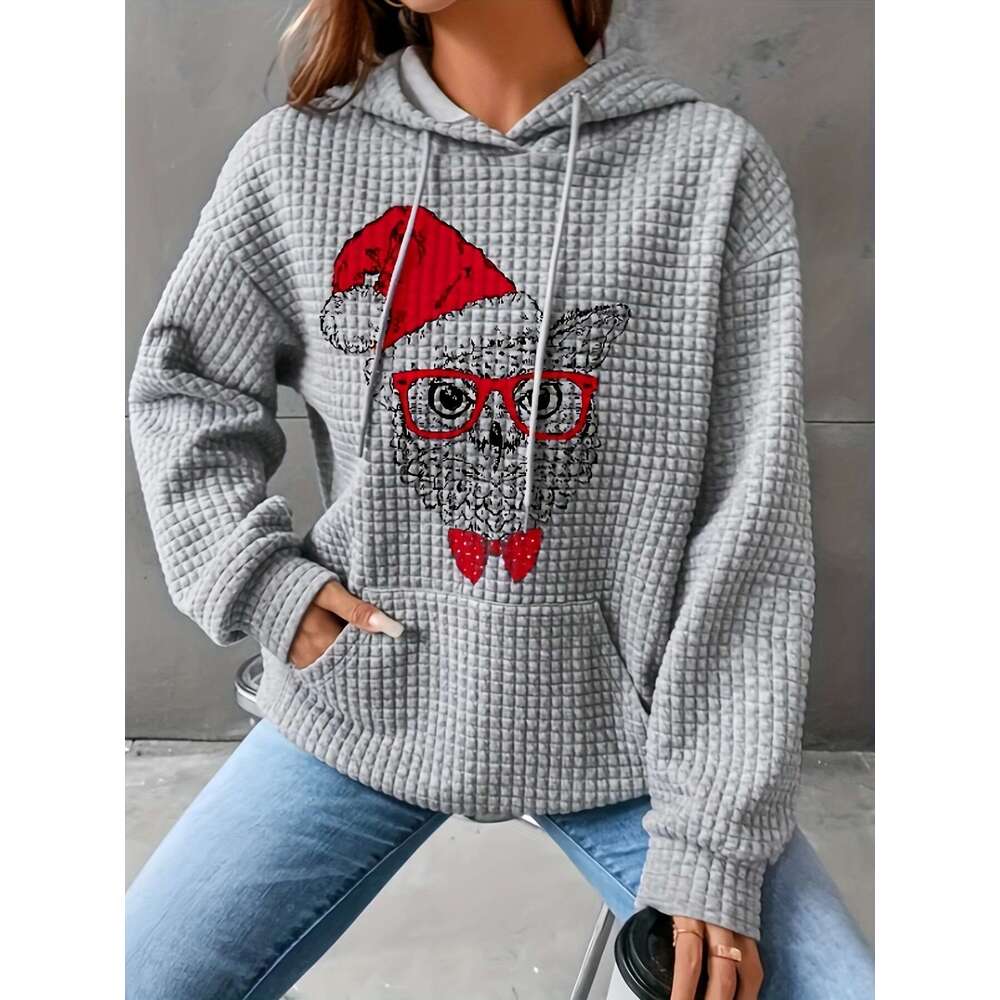 2024 Autumn/Winter Women's New Small Style Loose Long Sleeve Printed Hoodie