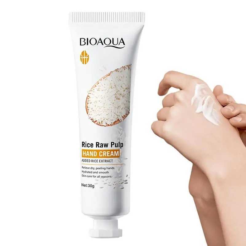 Rejuvenating Hand Cream Rice Raw Pulp Hydration Hand Cream Moisturizer 30g Ultra Moisturizing Hand Cream For Women Rough Hands M240906