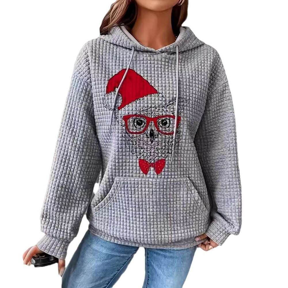 2024 Autumn/Winter Women's New Small Style Loose Long Sleeve Printed Hoodie