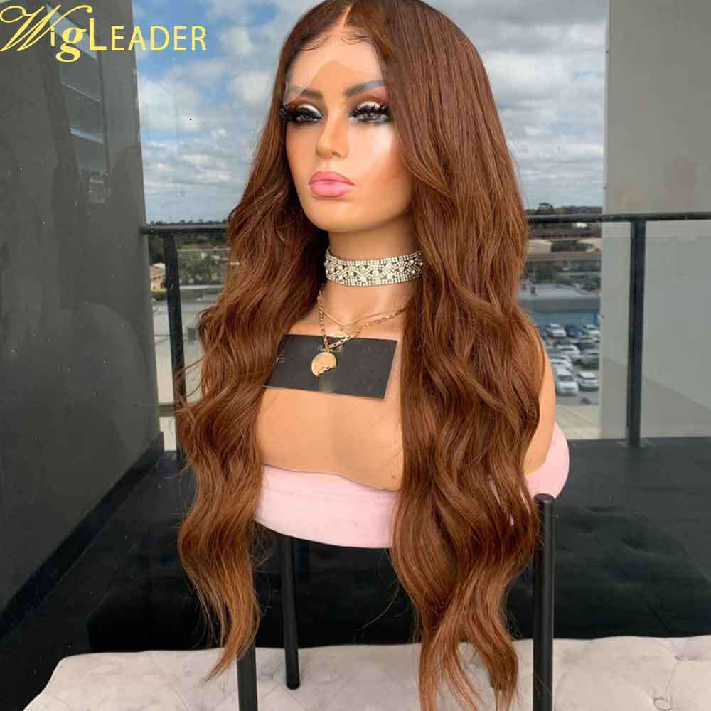32'' Heat Resistant #27 Synthetic Fatura 13X6 Ash Brown Middle Part Hair Fibers Wavy Lace Front Wigs