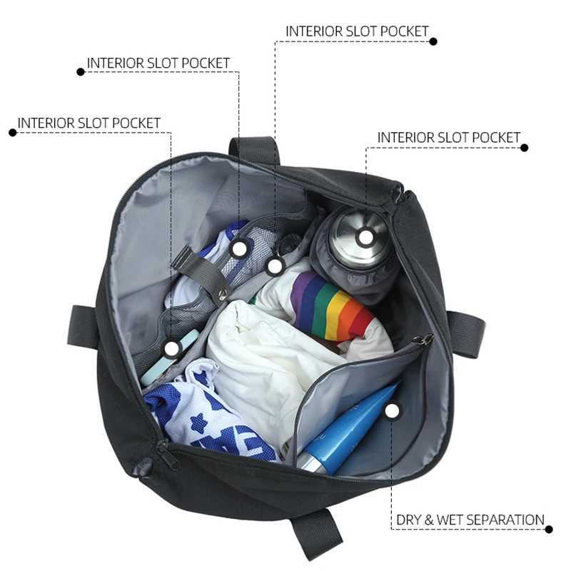 Gym fitness bag dry wet separation large outdoor travel backpack shoulder bag waterproof training swimming yoga bag W240906