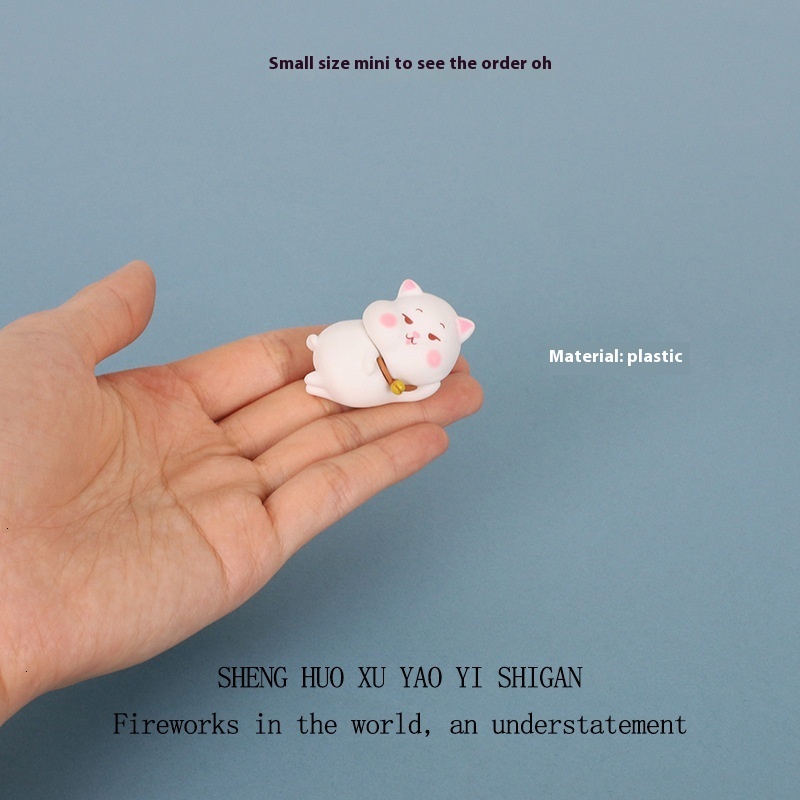 Cute Kitten Crafts Set - Versatile Cartoon Animals for Home and Office Decoration