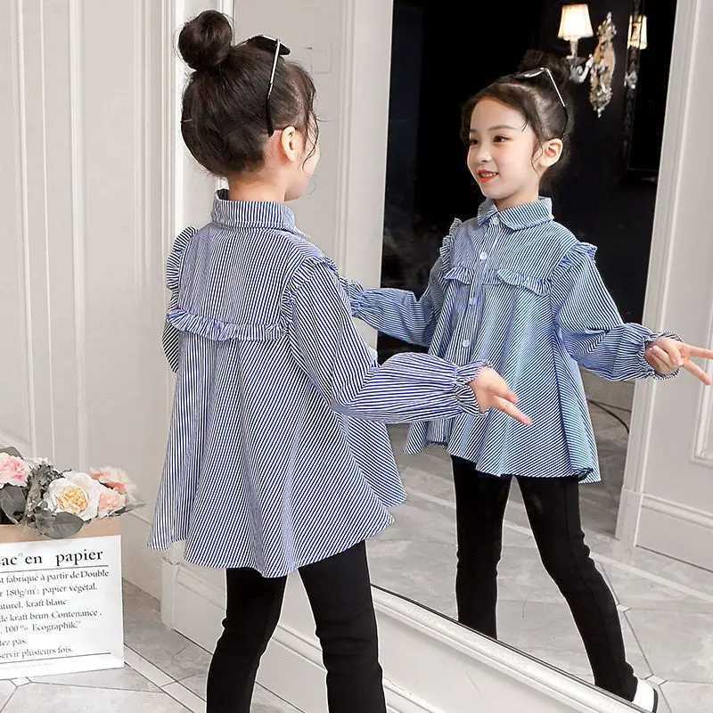 Kids Girls Shirt Tops Clothes Children Baby Girls Korean Fashion Cotton Top T-shirt Clothing Blouse Infant Shirts Chemise Q536 Y240906