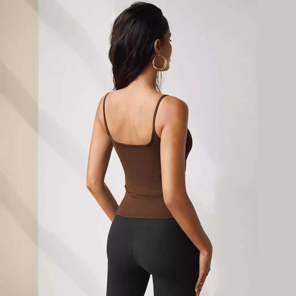 2024 Summer New Knitted Spicy Girl with Bottom and Inner Style Slim Fit Short Tank Top