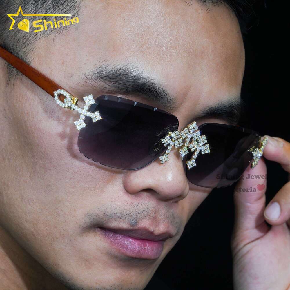 Custom fleuree s pass tester featuring frames vvs moissanite dia men iced out sunglasses Mossan glasses