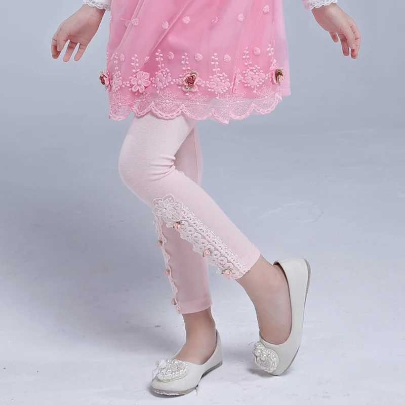 Spring Girls Leggings Cotton Trousers Fille Kids Pants Girls Pants Skinny Print Cartoon Pattern Children Leggings Trousers Y240906