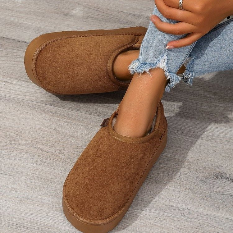 Women's snow boots 2024 new winter plus fleece short elastic boots for cold and warm and thick soft sole increase cotton shoes