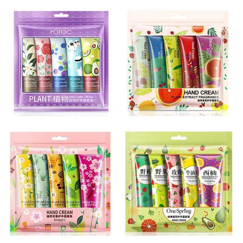 5pcs BIOAQUA Plant Fruit Sakura Hand Cream Sets Moisturizing Handcream Set Hand Care Nourishing Anti Chap Skin Care for Hands M240906