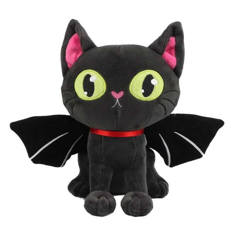 28cm Halloween Black Cat Plush Toy Halloween Black Cat Plush Toy Life Plush Cat Stuffed Animal Toy Halloween Decoration W240821